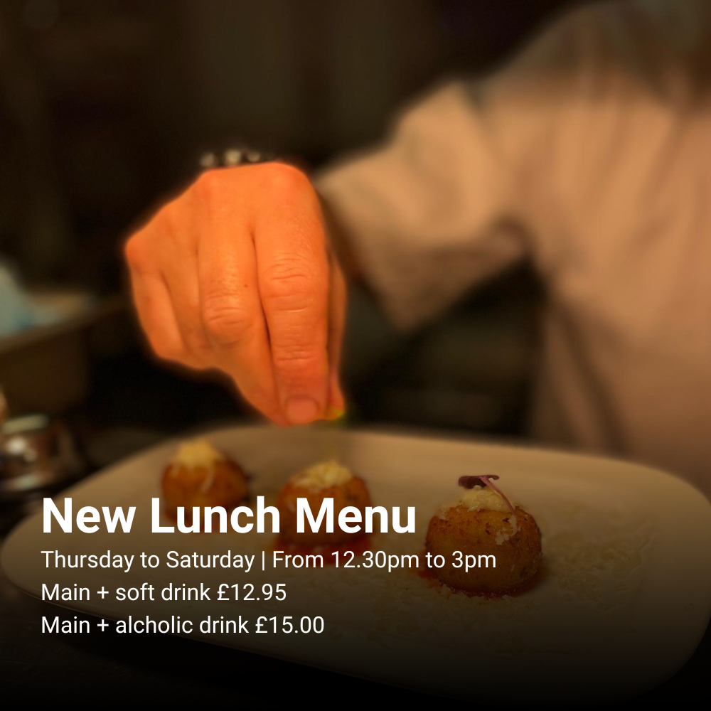 Chef preparing three croquettes